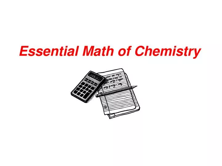 essential math of chemistry