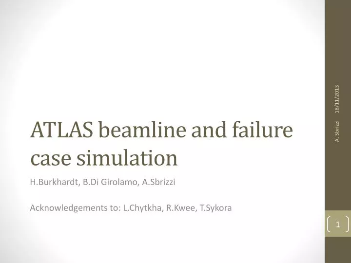 atlas beamline and failure case simulation
