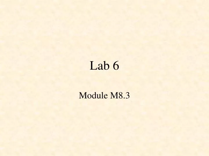 lab 6