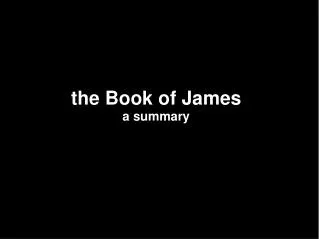 the Book of James a summary