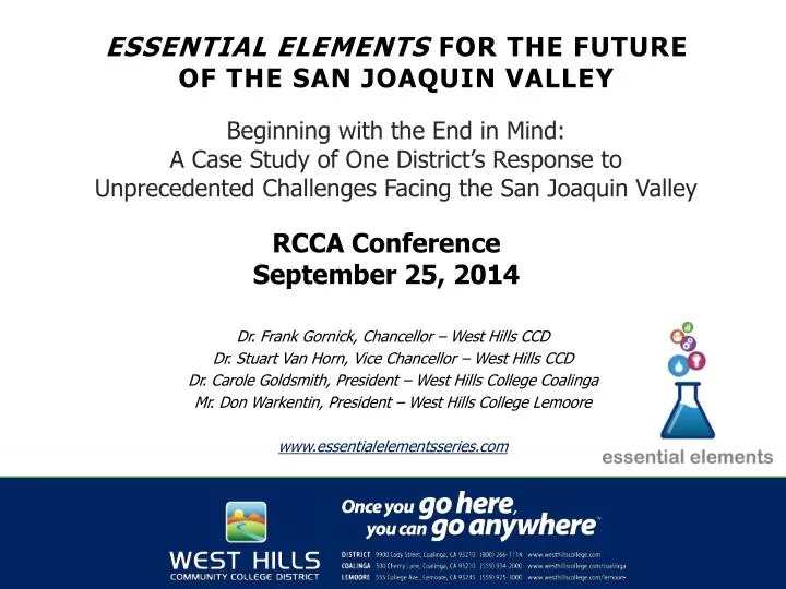 essential elements for the future of the san joaquin valley