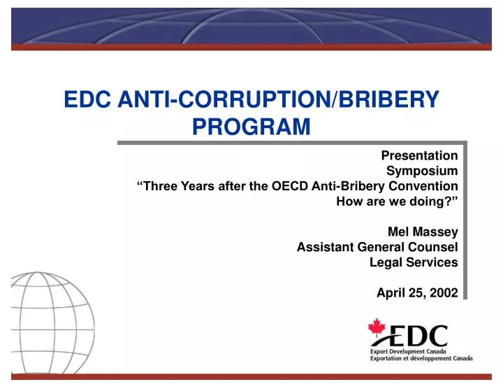 edc anti corruption bribery program