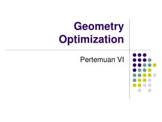 geometry optimization