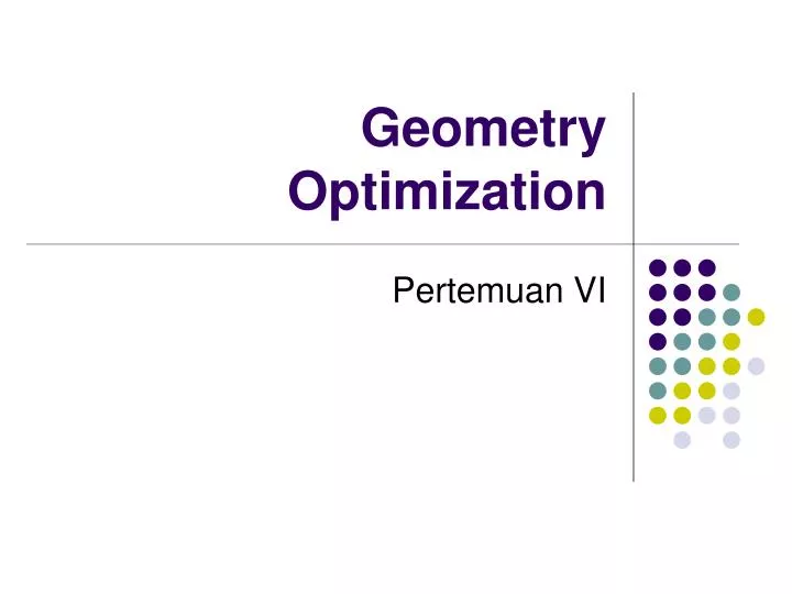 geometry optimization
