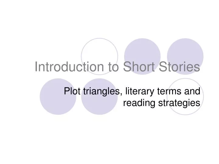 introduction to short stories