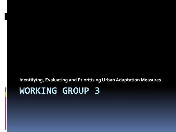 identifying evaluating and prioritising urban adaptation measures