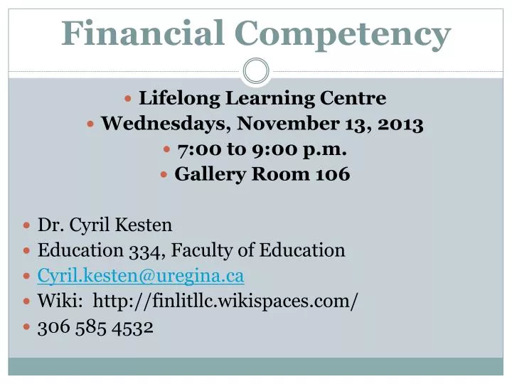 financial competency