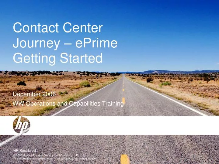 contact center journey eprime getting started