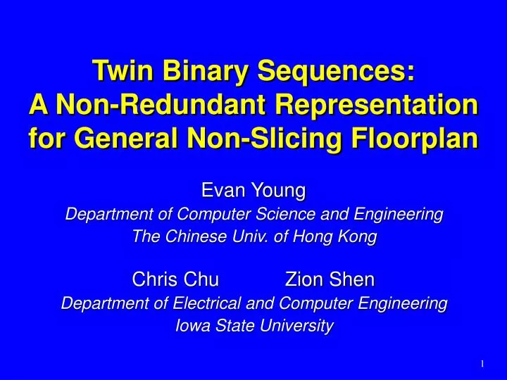 twin binary sequences a non redundant representation for general non slicing floorplan