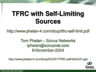 TFRC with Self-Limiting Sources