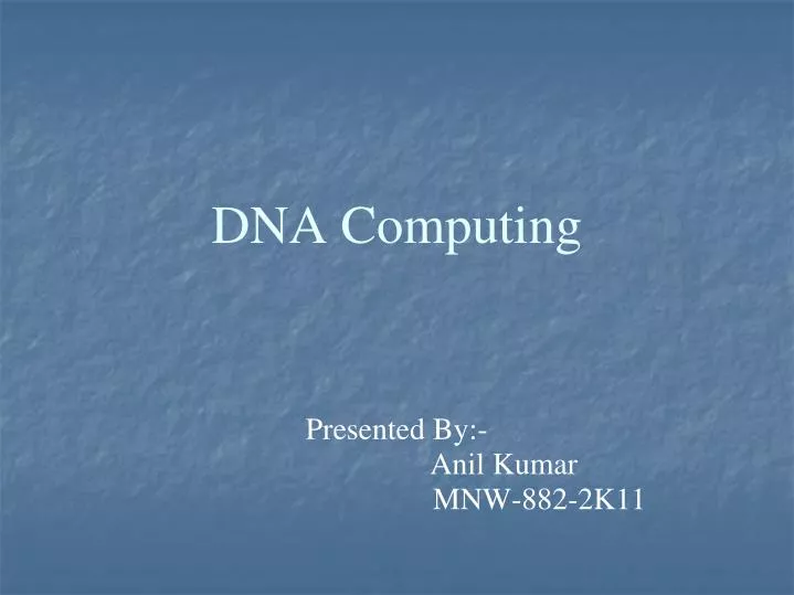 dna computing