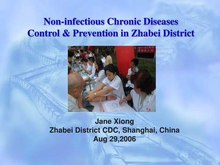 non infectious chronic diseases control prevention in zhabei district