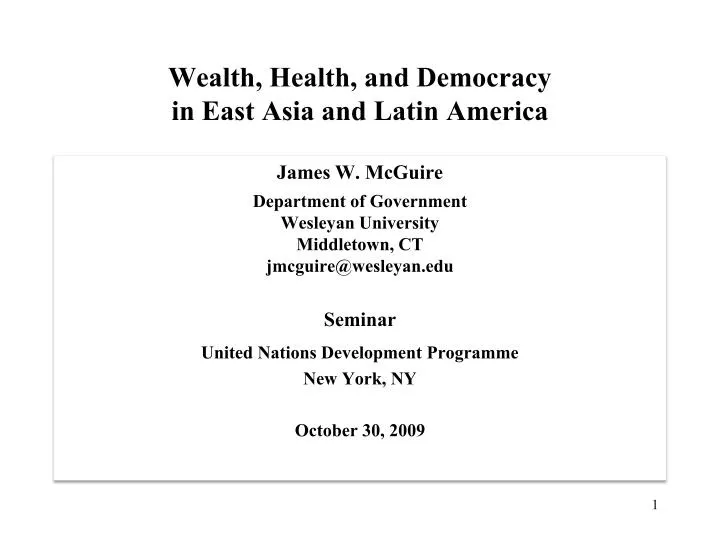 wealth health and democracy in east asia and latin america