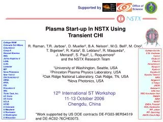 Plasma Start-up In NSTX Using Transient CHI