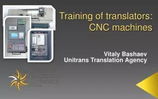 Training of translators: CNC machines