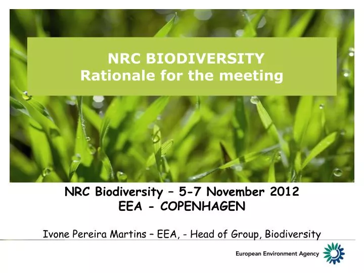nrc biodiversity rationale for the meeting