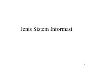 jenis sistem informasi