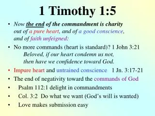 1 Timothy 1:5