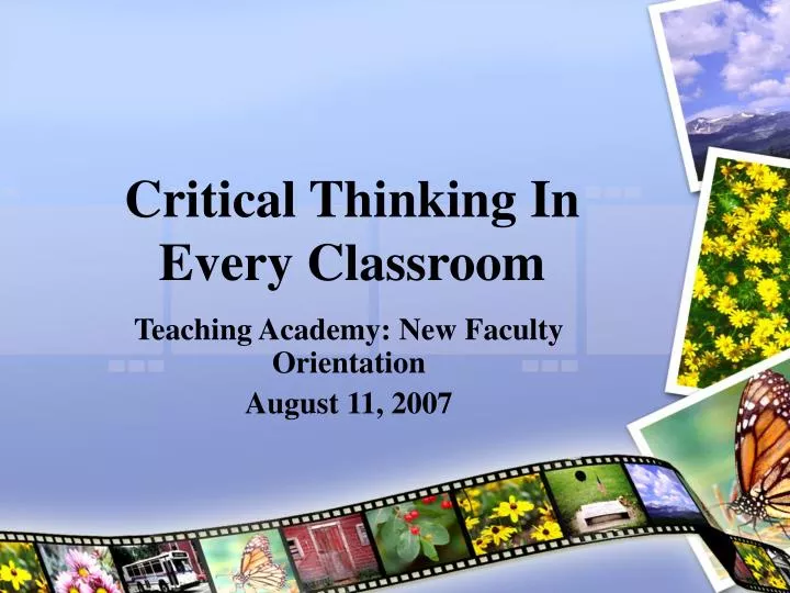 critical thinking in every classroom