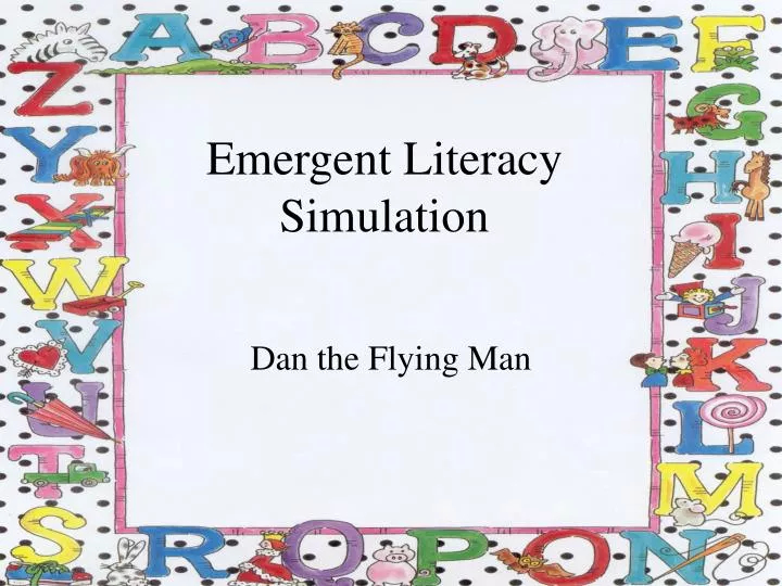 emergent literacy simulation