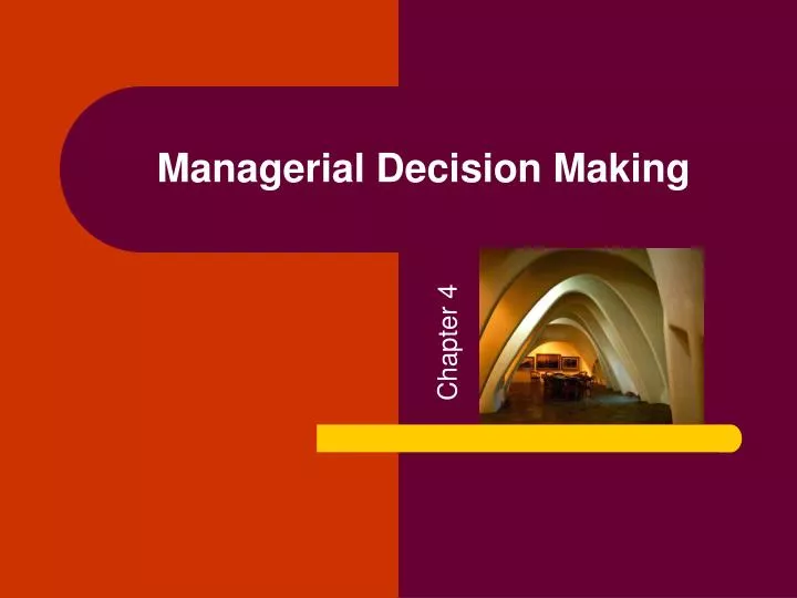 managerial decision making