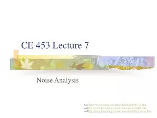 CE 453 Lecture 7