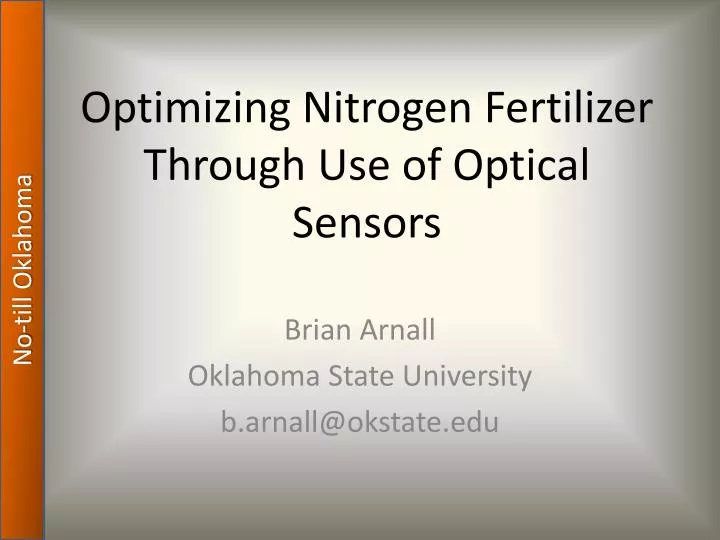 optimizing nitrogen fertilizer through use of optical sensors