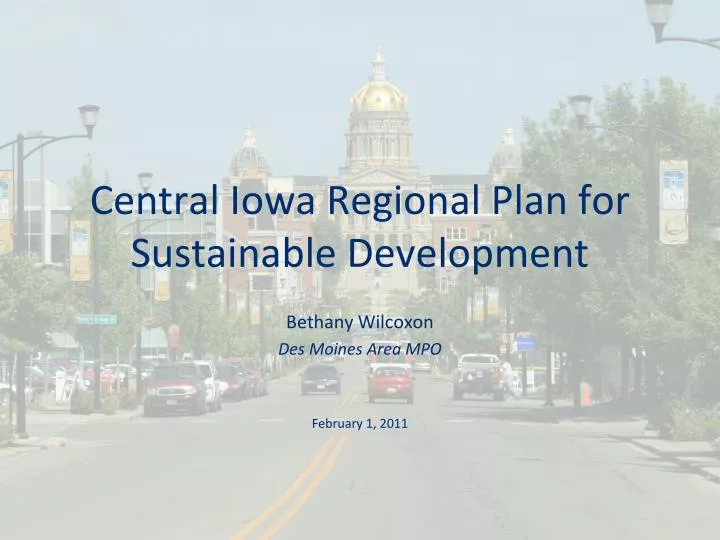 central iowa regional plan for sustainable development
