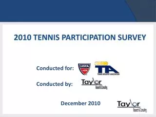 2010 Tennis Participation Survey