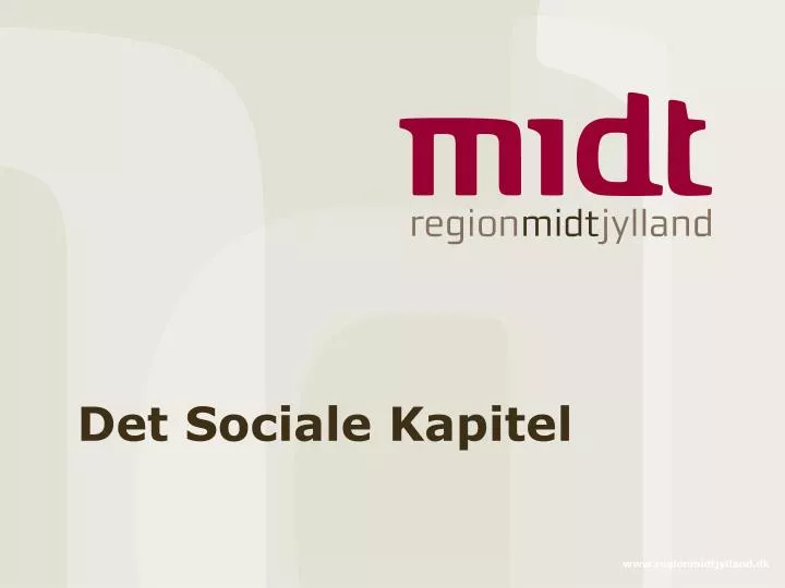 det sociale kapitel