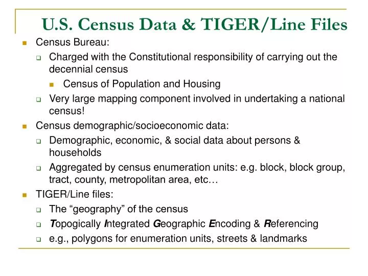 u s census data tiger line files