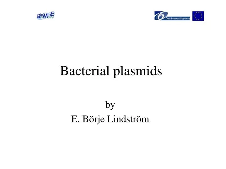 bacterial plasmids