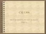 CSI 1306 - slide 1