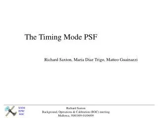 The Timing Mode PSF Richard Saxton, Maria Diaz Trigo, Matteo Guainazzi