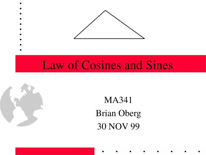 law of cosines and sines