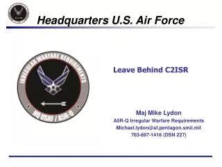 Leave Behind C2ISR