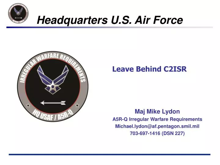 leave behind c2isr