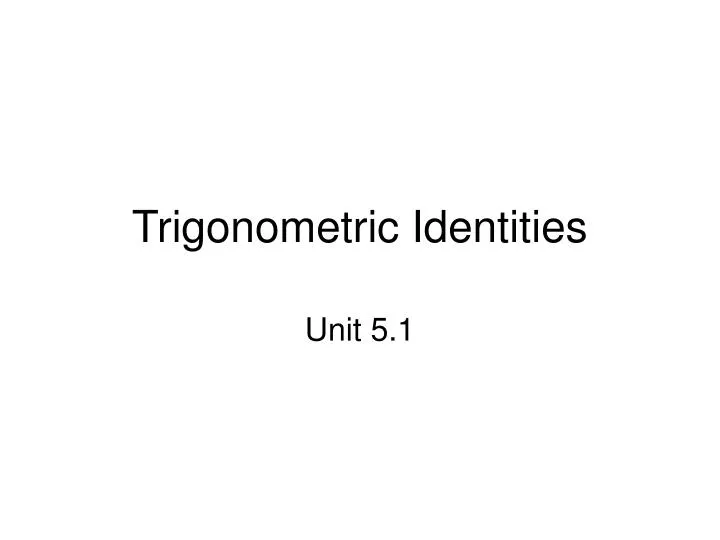 trigonometric identities