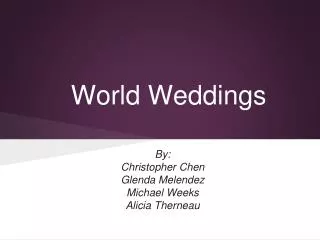World Weddings