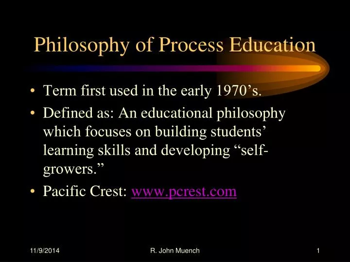 philosophy of process education