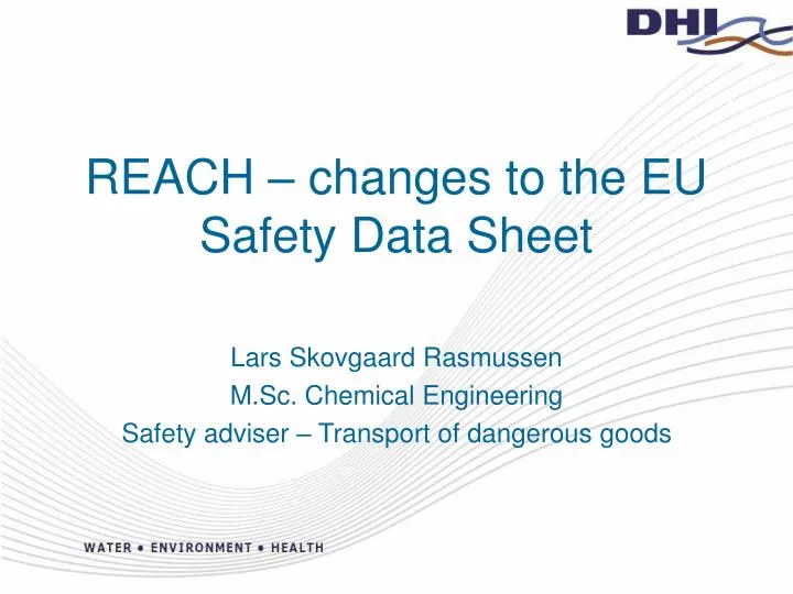 reach changes to the eu safety data sheet