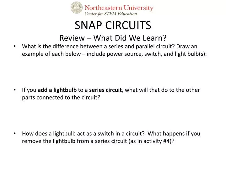 snap circuits review what did we learn