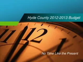 Hyde County 2012-2013 Budget