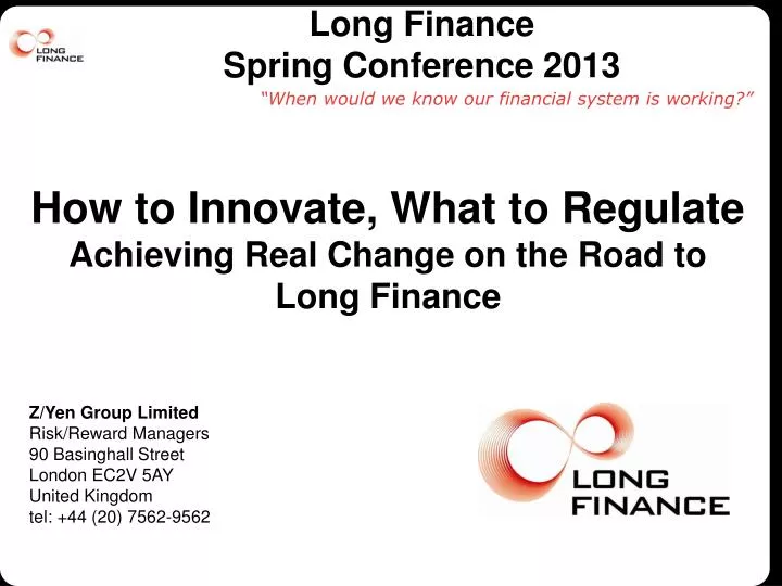 long finance spring conference 2013