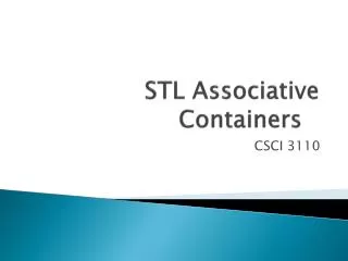 STL Associative Containers