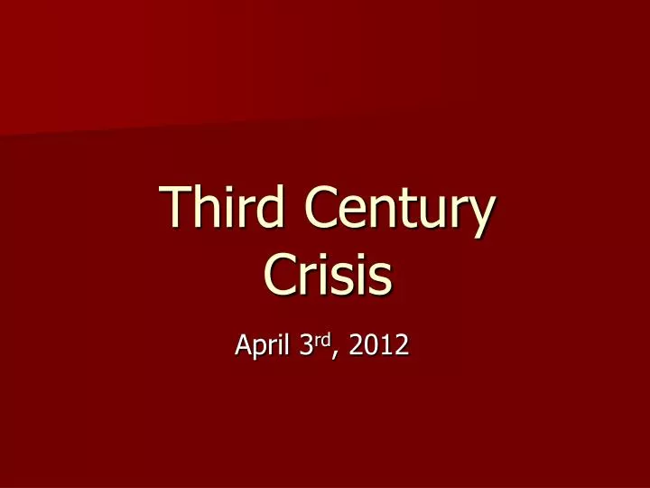 third century crisis
