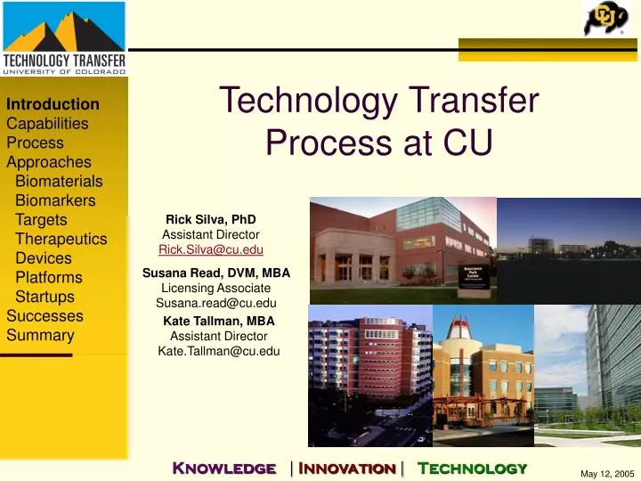 technology transfer process at cu