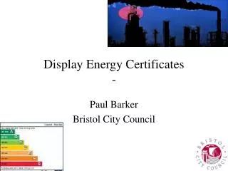 Display Energy Certificates -