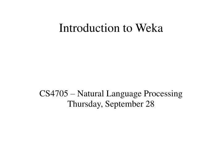 cs4705 natural language processing thursday september 28