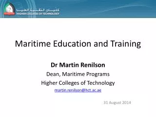 Maritime Education and Training